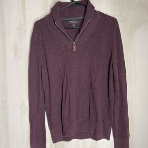 Banana Republic long sleeve pullover purple 1/4 zip sweater, size. Medium‎